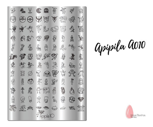 Placas Carimbos De Unhas Apipila 10