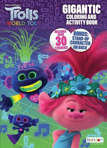 Trolls Dreamworks World Tour 192-page Libro Para Colorear Y