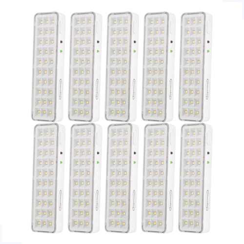 Kit 10 Luminária Luz De Emergência 30 Leds Segurimax