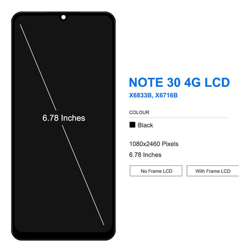 Pantalla Para Infinix Note 30 4g5g/pova5/spark 10 Pro/hot 30