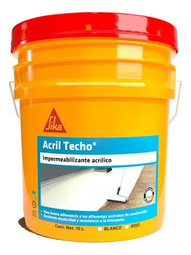 Sika Acril Techos Membrana Liquida X 20 Kg Color Blanco