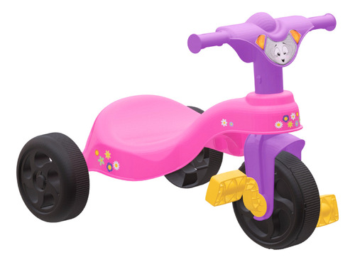 Triciclo Infantil Velotrol Velocípede Motoca Menina Menino Cor Rosa