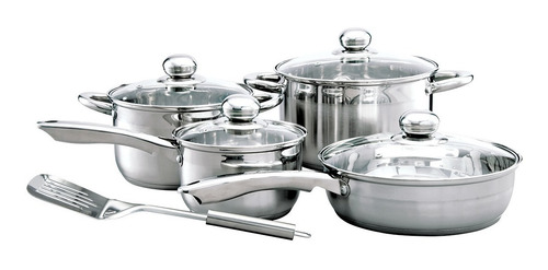 Imagen 9 de 10 de Batería De Cocina Acero Inoxidable De 9 Piezas Cinsa