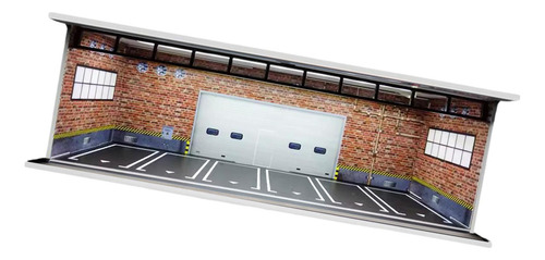 Molde De Garaje Para Coche A Escala 1:64, Con Led, Caja
