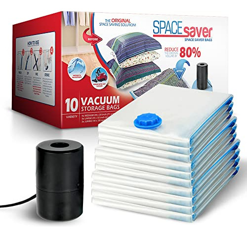 Spacesaver Premium Vacuum Storage Bags. 80% More Storage! El