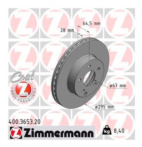 Par Disco De Freio Diant. Mercedes C180 1.6 2008-2015 W204