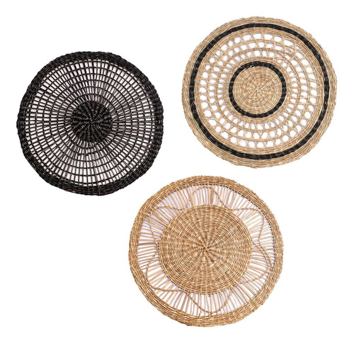 Cesta De Pared Boho  Juego De 3 Cestas Africanas Para P...