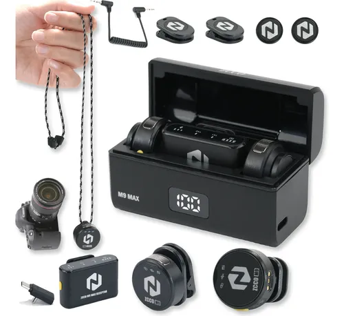 Microfone Sem Fio Lapela Magnético Type C Zcco-m9 Max