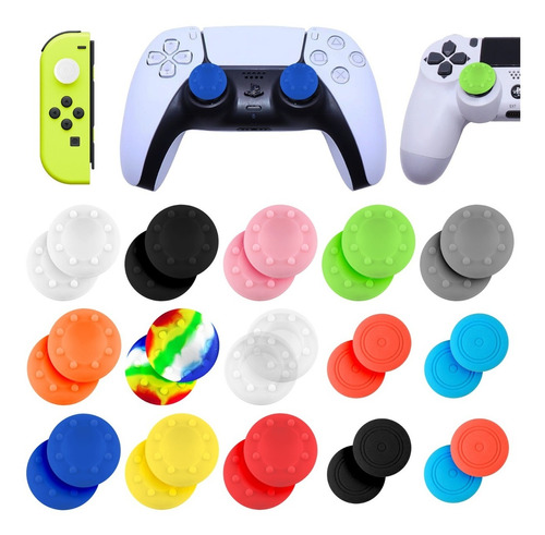 6 Gomas Joystick Silicón Para Ps5 Ps4 Xbox X S Control 3par.