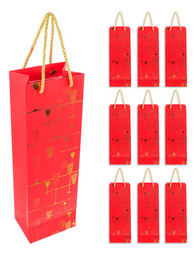 Bolsa De Papel Roja Estampada En Caliente Party Beer, Pequeñ