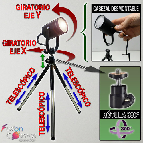 Imagen 6 de 10 de Tripode Luces Led Navidadeña Color Decoracion Efecto Full 7w
