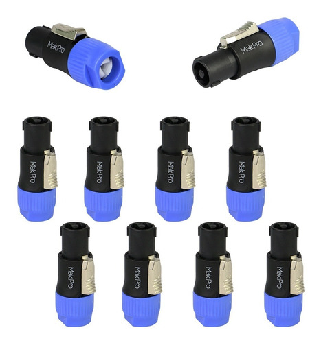 Conector Plug Speakon Classe A Tipo Neutrik - Kit C/ 10un