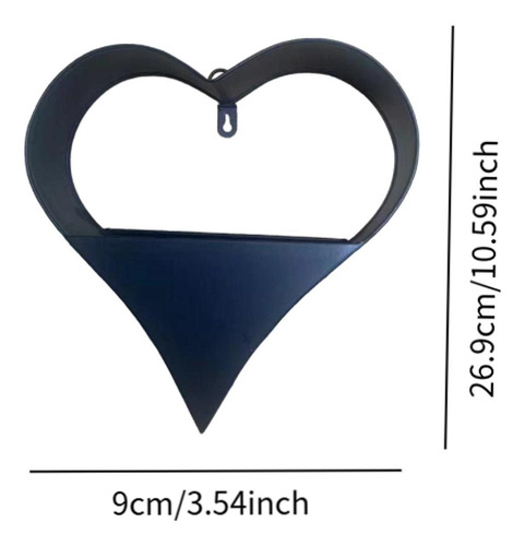 Maceta De Metal Con Forma De Corazón, Estilo Rústico, Para