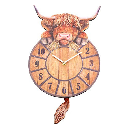 B3507j7 Highland Tickin' Clock 25 Cm Rojo, Mdf