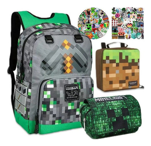 Mochila 103p Minecraft Adolescentes Niños Niños Niños Estudi