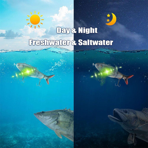 . Señuelos Eléctricos Robóticos De Pesca Y Natación Led 130