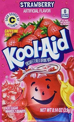 Kool-aid Fresa Sin Azúcar Soft Drink Mix, Sobres 0,14 Onzas 