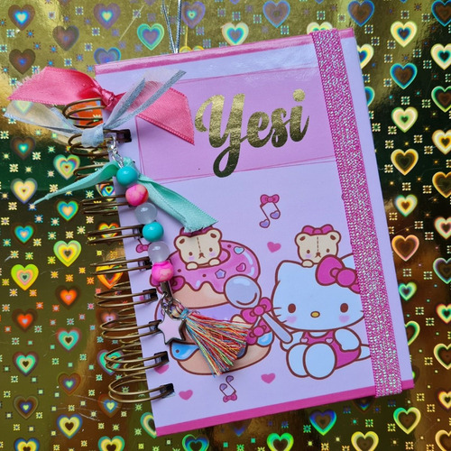 Hello Kitty Libreta Diario Bullet A6 Personalizado C/nombre
