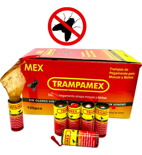 1000 Trampas De Pegamento Atrapa Moscas Pegamoscas Trampamex