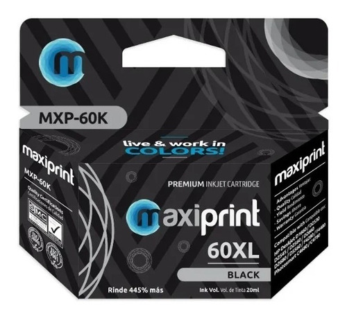 Cartucho De Tinta Maxiprint 60xl Original Garantizado