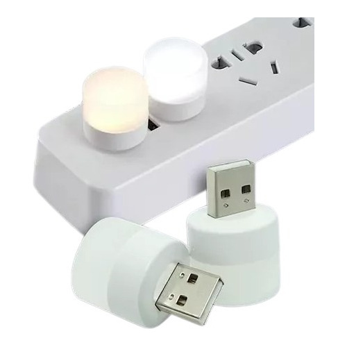 3 Minis Lamparas Luz Led Usb Bombillo Luz Blanca Y Amarilla