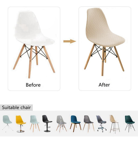 2 Cubierta De La Silla Del Comedor De La Sala De Estar Beige