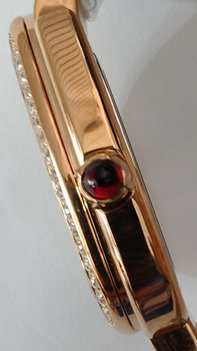 Reloj Bnlgr Mod. Serpentie Seduttorie Dama Correa Oro Rosa Bisel Con Piedras Caratula Blanca (Usado)