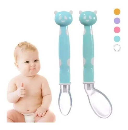 Cucharitas De Silicona Para Bebe En Estuche