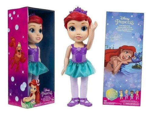 Muñeca Disney Princesas Ariel Rapunzel Ballet Doll 38 Cms Or