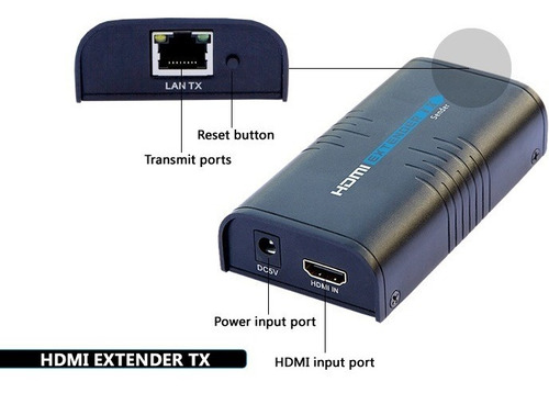 Kit Extensor Hdmi 120m 2 Tx + 6 Rx 1 Unico Cabo Cat6 V.4.0