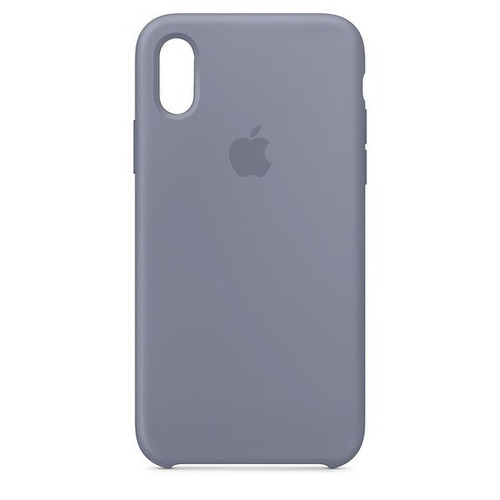 Carcasa Funda De Silicona Para iPhone XS Lavender Gray