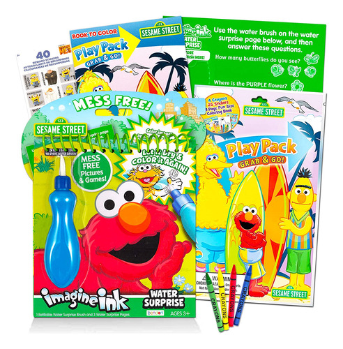 Elmo Sesame Street Paint With Water Super Set Para Niñas Y N