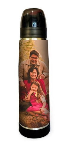 Combo 5 Termo Personalizado Cuero Acero Lumilagro 1 Litro