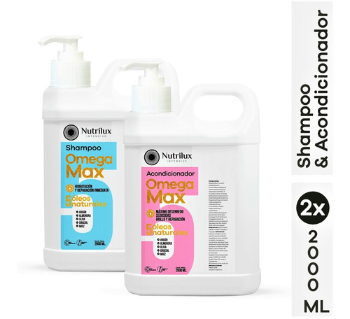 Acondicionador Nutrilux Y Shampoo Omega Max 5 Oleos