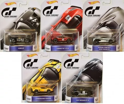 Hot Wheels Gran Turismo Retro Entertainment Set Of 5 Ford GT