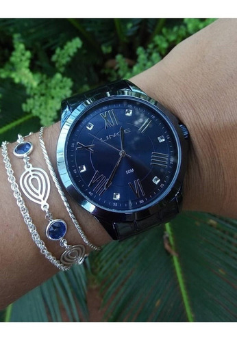 Relógio Lince Feminino Azul Analógico
