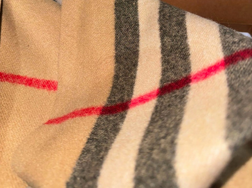 Cachecol Listras Cashmere Clássico Marrom-claro Listras 170x40 Cm