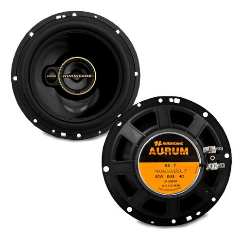 Par Alto Falante 6 Pol 120w Triaxial Aurum Hurricane