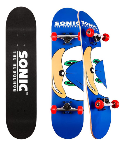 Sakar Sonic The Hedgehog Skateboard Con Cinta Gráfica Impres