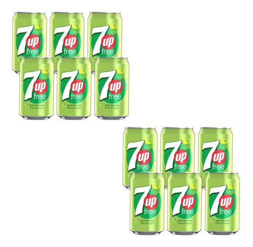 Seven Up Lata 354ml Free Pack X12 Gaseosa Zetta Bebidas