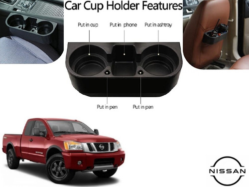 Porta Vasos Con Porta Celular Nissan Titan 2004 A 2014