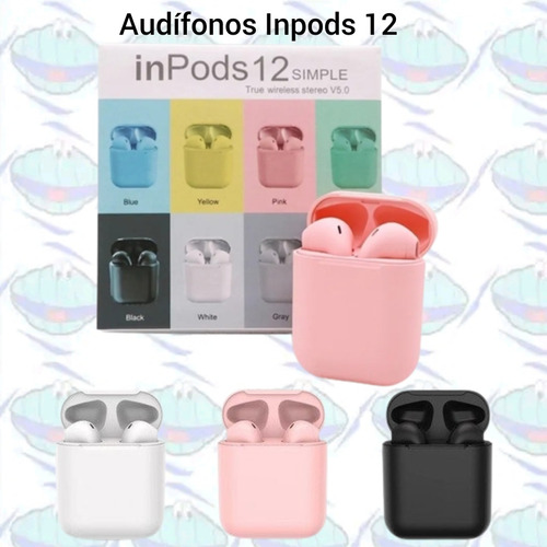 Audífonos Inalambricos Inpods 12 Simple Unicolor Bluetooth 