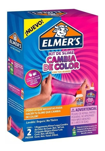 Kit De Slime Elmers Cambia De Color Con Tus Manos X2 Piezas 