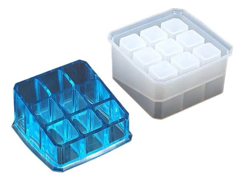 Molde De Silicona Resina Organizador Cosmeticos Make Up