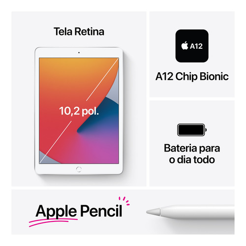 Imagem 8 de 10 de Apple iPad de 10.2" WI-FI 32GB Dourado (8ª geração)
