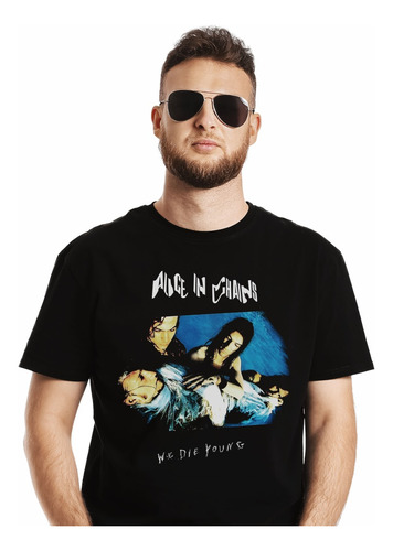 Polera Alice In Chains We Die Young Rock Impresión Directa