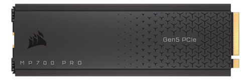SSD Corsair Mp700 Pro de 2 TB con enfriador de aire Pcie Gen5 X4 Nvme 2.0 M.2 2280 Lectura de hasta 12.400 Mbps de escritura de hasta 11.800 Mbps CSSD-F2000GBMP700Pro Color Black