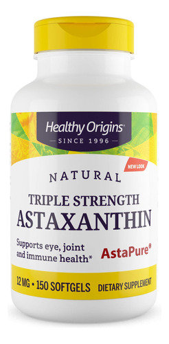 Healthy Origins Astaxantina (astapure) 12 Mg, 150 Cpsulas Bl