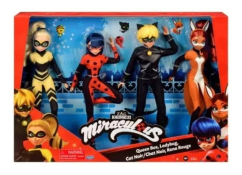 Set 4 Figuras Zag Heroez Miraculous .
