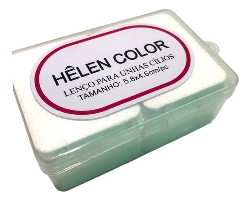 Lenço Para Unhas Cílios Helen Color Com 200 Cor Branco
